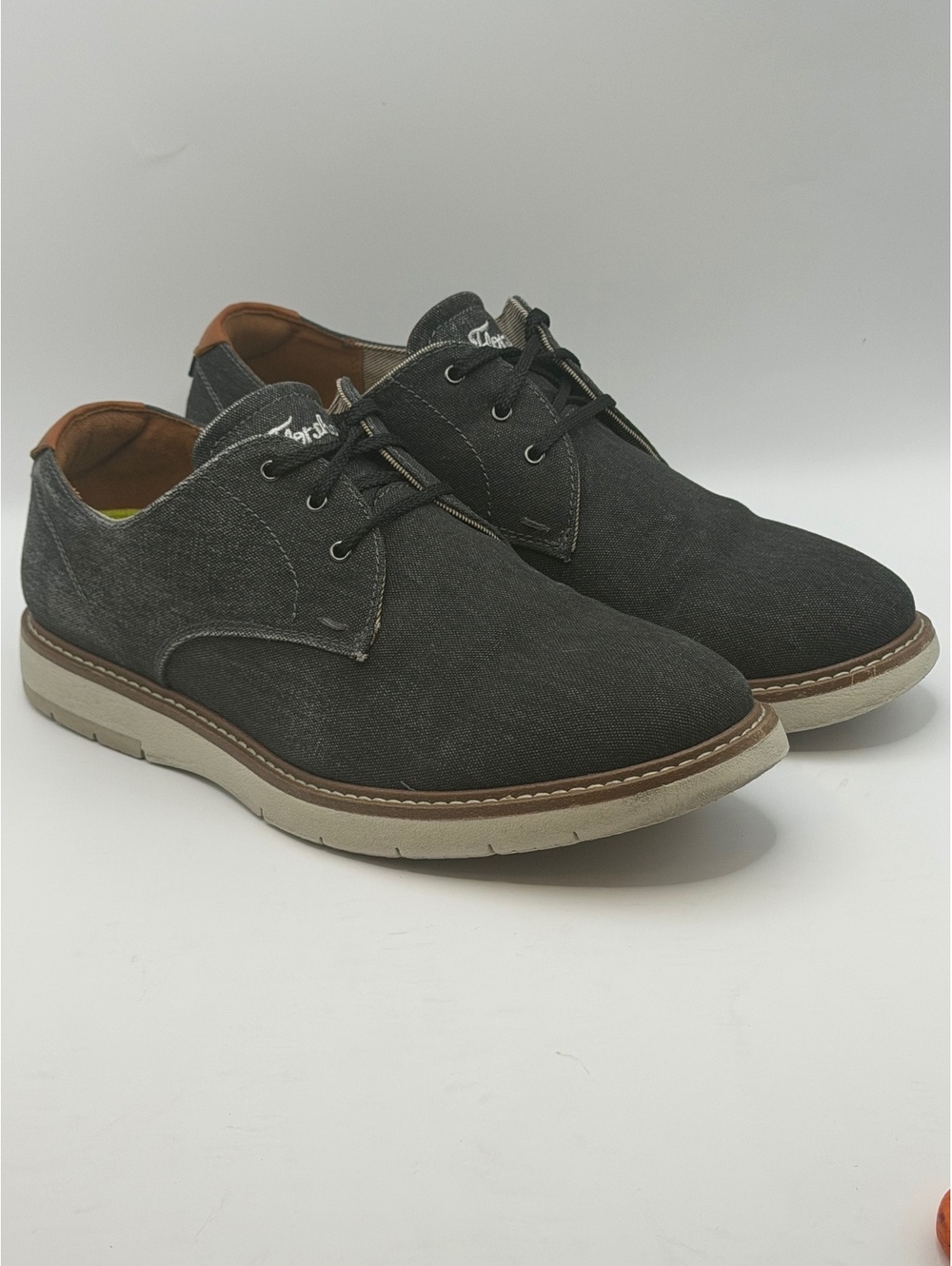 Florsheim Vibe Black Canvas Plain Toe Oxford Casual Dress Shoes Men's Size 8 M - Picture 5 of 14